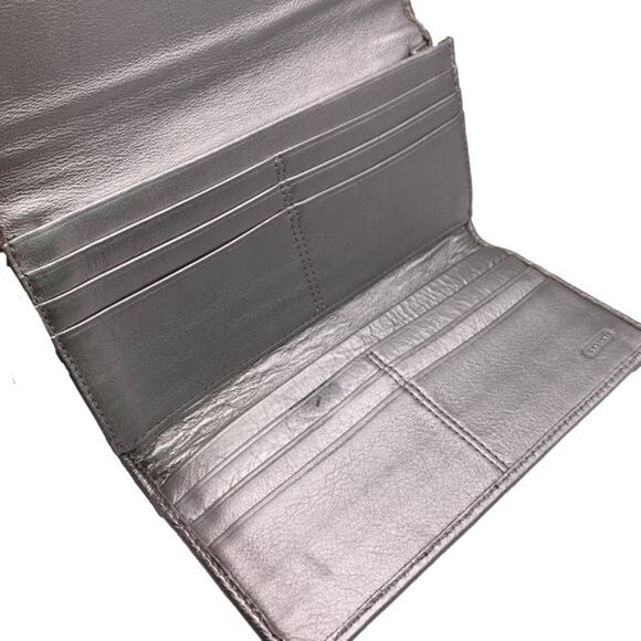 COACH Metallic Silver Wallet - Picture 7 of 10
